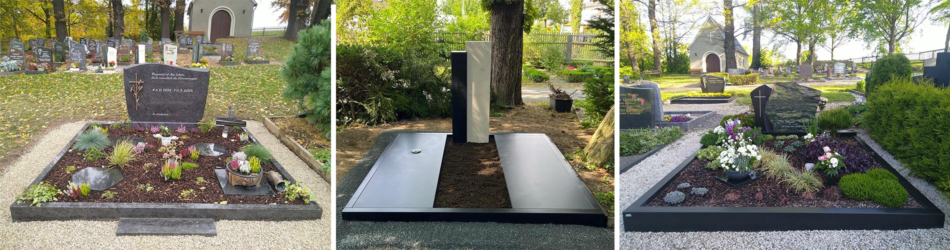 Doppelgrabmale in Werdau, Zwickau und Crimmitschau