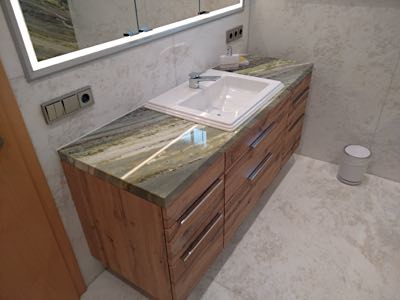 Natursteinoberfläche in Detailansicht